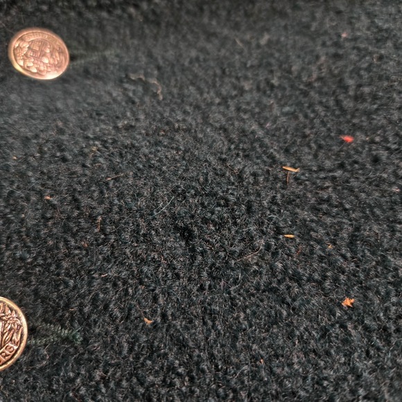 Vtg Reine Wolle Childs Cardigan Sweater Salzburg Coat Of Arm Buttons Dark Green - Picture 6 of 11